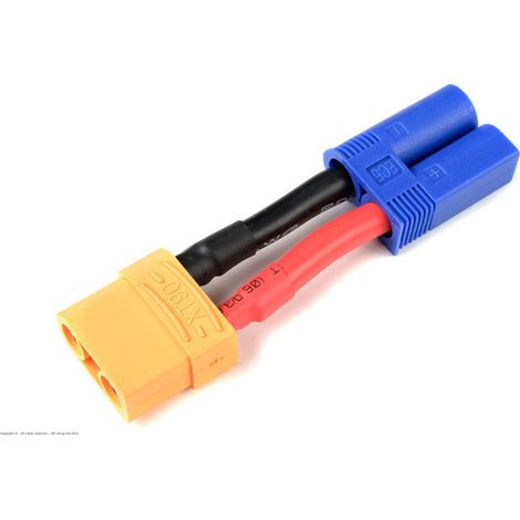 Revtec - Power Adapter Lead - EC-5 Plug XT-90 Socket - 10AWG Silicone Wire - 1 pc