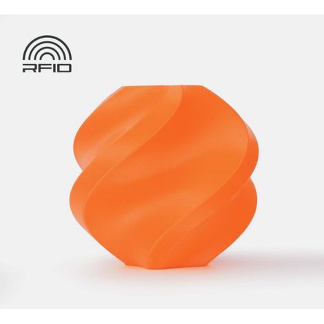 Filament PLA Basic de Bambu Lab - avec bobine - 1 kg - Orange Citrouille