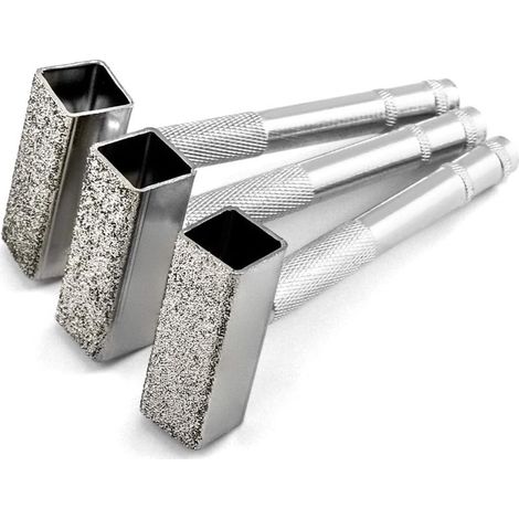 3 Pcs Dresseur de Meule Diamant avec Manche Antidérapant pour Meuler les Meules d'Ébavurage, Tête 45 x 17 mm (1/5)