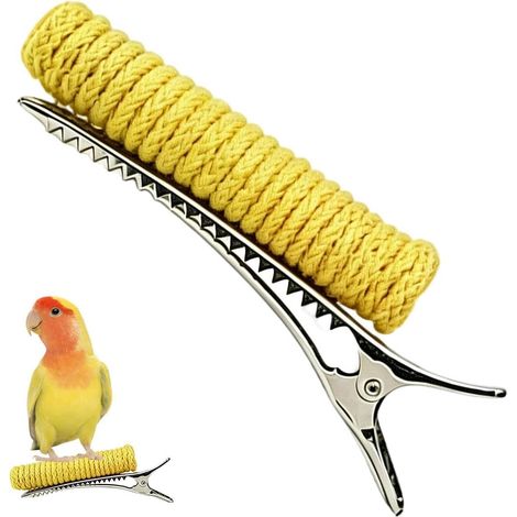 Perchas para periquitos hechas de cuerda de algodón, barra de entrenamiento grande (1/5)