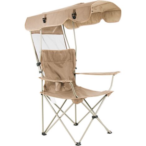 SJLERST Chaise pliante de camping en plein air, chaise de pêche à auvent de plage, croquis de camp, fauteuil inclinable pliant automatique (kaki) (1/5)