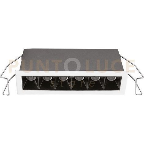 GFA1663 FARETTO AD INCASSO IN ALLUMINIO 6 LUCI LED 3000K 810LM 10W