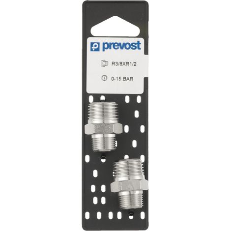 PREVOST espiga doble rosca - Macho cónico - Par - R 1/4 x R 1/4 - A2 1414P2 (1/2)