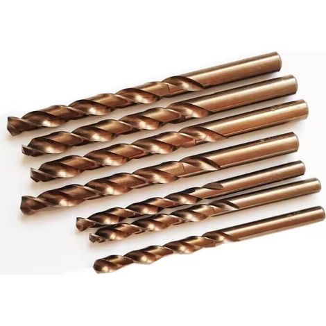 Gunpla Jeu de 10 Forets en Cobalt de 1mm M35 HSS de Perçage à Tige Droite Mèche avec Étui en Plastique pour Perceuse Acier Inoxydable Trempé, Métal, Aluminium, Carrelage, Bois, Plastique et Fonte (1/5)