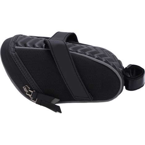 Sacoche arrière vélo noir, sac de selle cyclisme, rangement pour VTT, poche pliable pour cycles pliants (1/5)