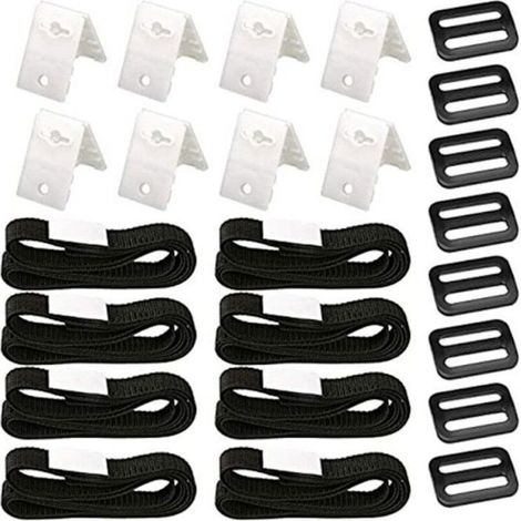 Solar pool cover reel strap kit, set of 8, universal reel straps. (1/3)