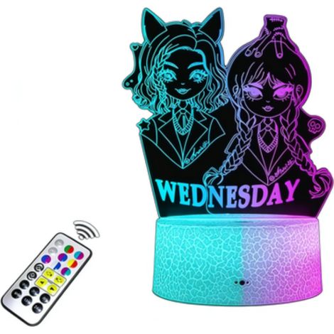 Lampe De Nuit - RGB 7 Couleurs - Télécommande Incluse - Pour Chambre Salon Voiture - 1 Pièce (1/5)
