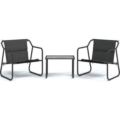 Maison Exclusive - 3-tlg. Garten-Lounge-Set mit Kissen Anthrazit (1/5)