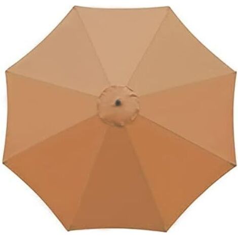 Replacement Cover for Parasol, 8 Ribs, 3 m, Waterproof, Anti-UV, Replacement Fabric - Khaki (1/5)
