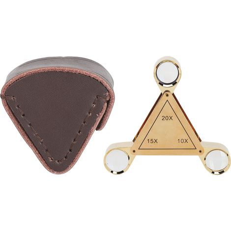 Loupe pliante 10x 15x 20x, loupe de poche portative pour bijoux et antiquités en or (1/5)