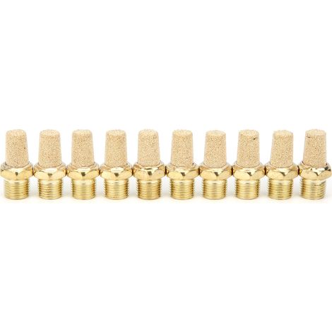 100 pièces G1/8 Silencieux pneumatique, électrovanne, laiton, tête longue, composants industriels (1/5)