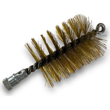 Brosse à tube PRO LAITON Ø 80 mm Raccord M12175 femelle Ame en acier torsadé Nettoyage brossage tube et canalisation Kibros 41SCL80 (1/5)