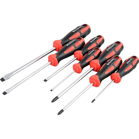 KesTek Schraubendrehersatz ProLine 7-tlg PH SL Magnetspitze Kreuz Schlitz robust (1/5)