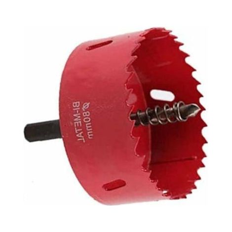80 mm Lochsägen-Bohrer-Set, robuster M42 HSS-Bohrer, Lochschneider, Lochsägen für Holz, Aluminium, Eisen, Blech, Rohr, Kunststoff, 350 g