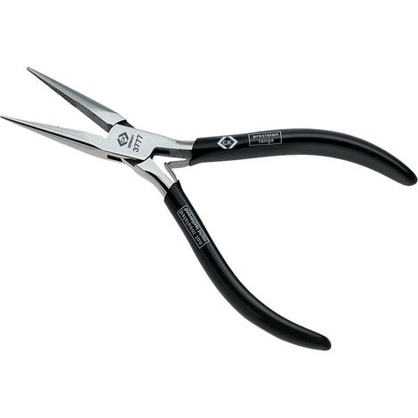 Pince à becs demi-ronds Mâchoires striées 150 mm (1/3)
