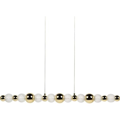 Lampada da parete a LED con paralume in vetro e base in metallo oro Sora