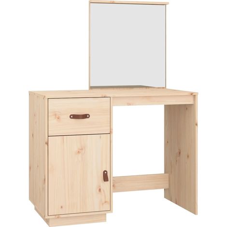 Maison Exclusive - Schminktisch 95x50x134 cm Massivholz Kiefer (1/5)