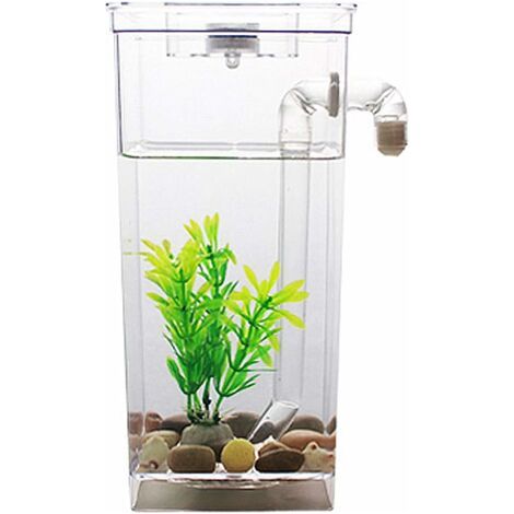 Mini aquarium de table avec éclairage LED et système autonettoyant, adapté aux poissons betta et à la décoration, idéal pour les petits espaces.-AquaForge (1/5)