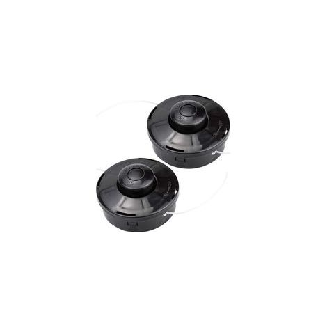 Lot de 2 Tête de débroussailleuse Universelle A6481 Nylon Bobine de Rechange de Tondeuse Débroussailleuse Tête De Coupe M10 X 1,25 pour Débroussailleuse Thermique à Essence (1/5)