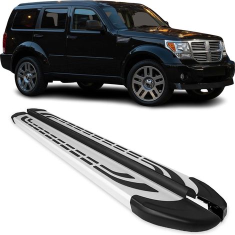 OMAC Trittbretter für Dodge Nitro 2007-2012 Aluminium Grau