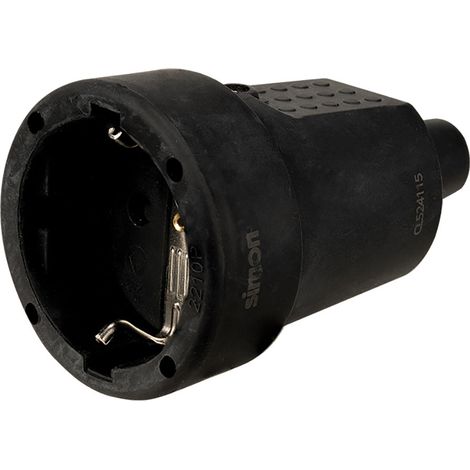 Base mobile in gomma nera con morsetti 10/16A 230V CL524115