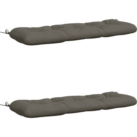 vidaXL Cuscini per Panchina a 2 Pezzi VIANEN 100% Poliestere Grigio (1/5)