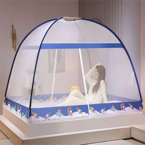 Moustiquaire sans installation pour tente yurt et chambre, tente de lit princesse à double porte, intérieur (1/3)