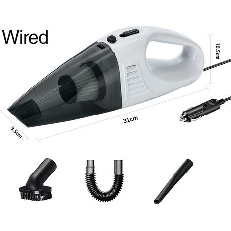 Aspirateur voiture portable 8000PA, puissant et sans fil, avec 2 filtres et brosse mini, léger et compact pour nettoyage intérieur auto.