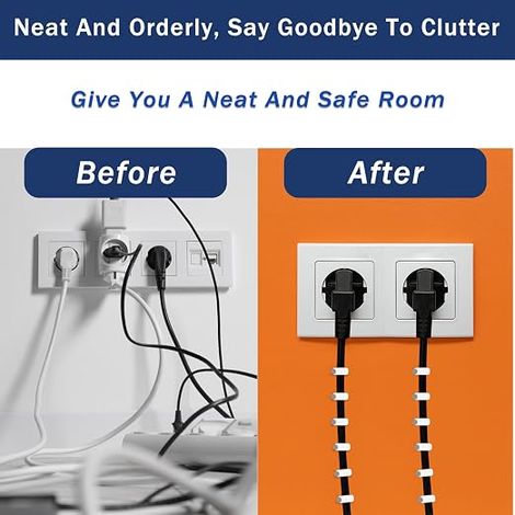 Cable Clips 4mm 6mm 8mm 10mm Wall Clips Ethernet Cable Telephone Cable TV Cable Computer (White) (1/4)