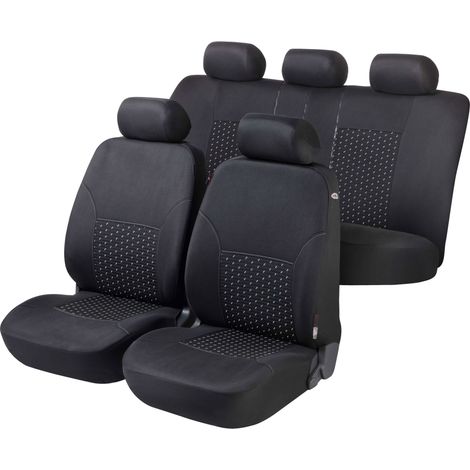 Walser Autositzbezug DotSpot Premium Komplett-Set grau schwarz Sitzbezüge (1/5)