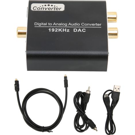 Convertisseur Audio Numérique vers Analogique, Adaptateur Optique/Coaxial vers RCA pour TV, Box, PS3, PS4