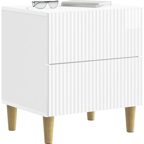 Maison Exclusive - Nachttisch Hochglanz Weiß 43 x 34,5 x 48 cm Ho