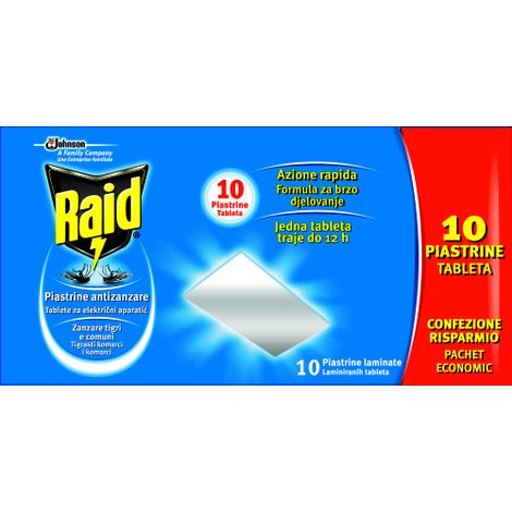 cf 10 plaques anti-moustiques de remplacement Raid pour tigre et moustiques communs