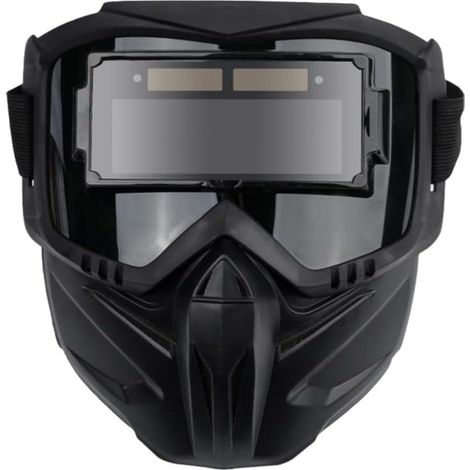 Masque de soudage automatique professionnel monté sur la tête, filtre de lumière, éblouissement, équipement de casque, masque de protection, lunettes de soudage assombrissantes, lunettes de soudage (1/5)