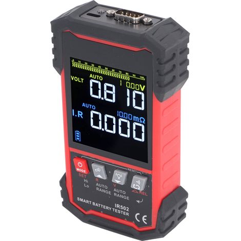 Testeur de tension et de résistance interne de batterie pour camping-car, camion et bateau écran LCD couleur TN 3,2 pouces plage de mesure : 0,00 V CC à ±120 V, 0,000 mΩ à 500 Ω (1/5)