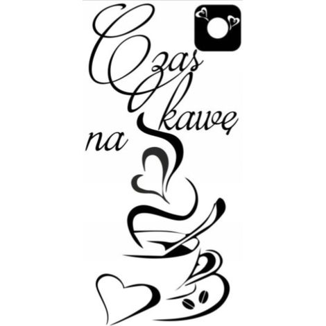 STICKERS CUISINE autocollant tasses à café coeurs 100 x 50 cm G255 (1/2)