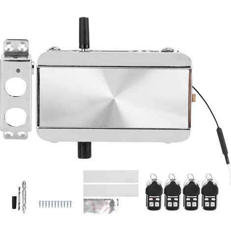 Serrure électronique invisible + Bluetooth + 4 télécommandes + acier inoxydable + déverrouillage à distance sécurisé pour porte (1/5)