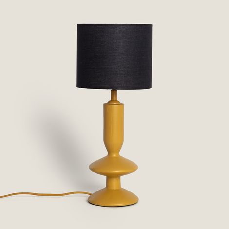 Lámpara de Mesa Resina Tinola Daleth Mostaza