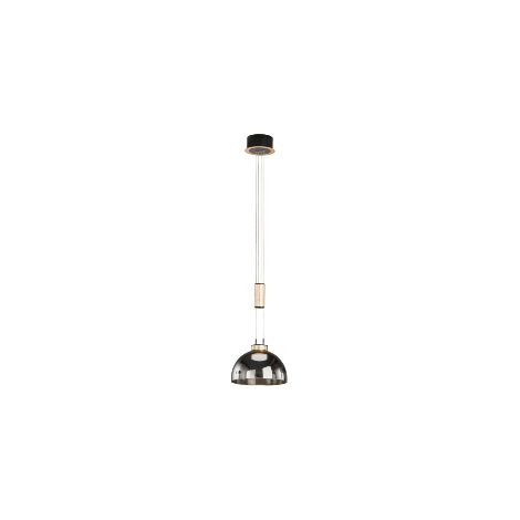 Suspension 1xled verre noir fume et doree - fischer honsel - avignon (1/2)