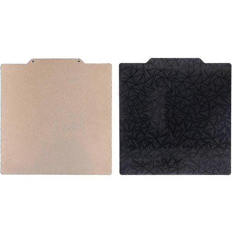 Plateau magnétique flexible double face PEO/PEI pour lit chauffant imprimante 3D, compatible Bambu Lab X1/P1P, surface adhérente durable, remplacement facile, kit de 2 plaques souples. (1/5)