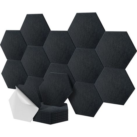 Pannelli acustici esagonali, autoadesivi, riduzione del rumore
