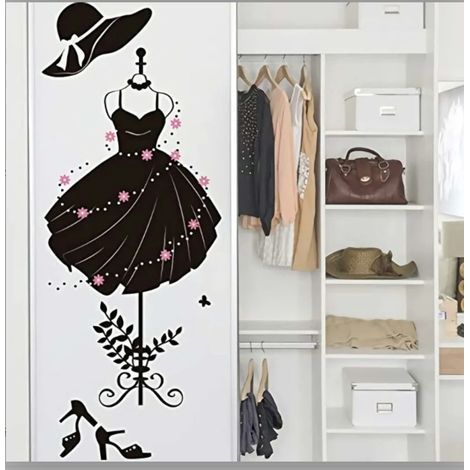 Stickers muraux pour porte de placard, décor pissenlit et papillon en cristal, pour chambre et salon. (1/5)