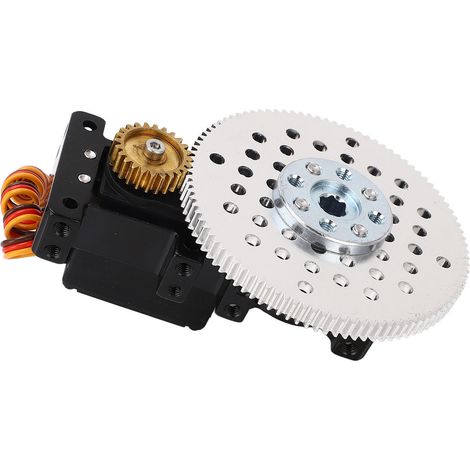 Servomotor-Getriebe mit 4:1-Übersetzung, hochverwindungssteifer Aluminiumrahmen, Servolenkgetriebe 4,8–6 V (1/5)