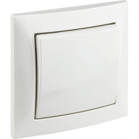 Berker S.1 Wechselschalter Set - Rahmen & Wippe, IP44, 80,5 x 80,5mm Weiß / Anthrazit