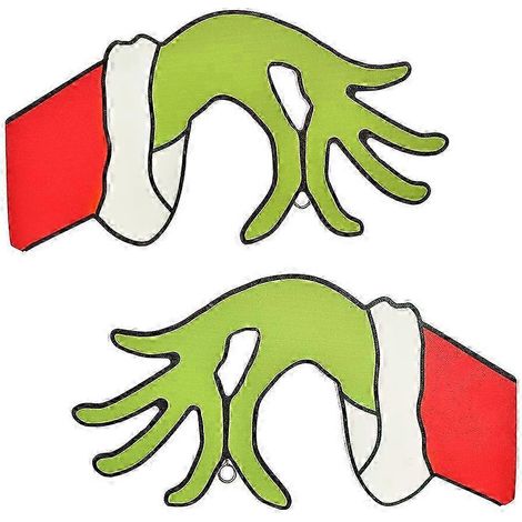 Grinch Christmas Decorations, Merry Christmas Hanging Sign with Christmas Grinch Decor, Funny Christmas Door Decor. (1/5)