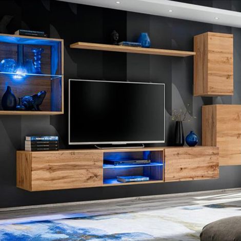 Ensemble Meuble TV "Switch XXIII" 250cm Naturel (1/4)