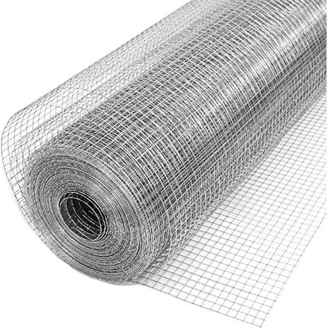 Rete Metallica per piante e animali Grata per Recinti e Barriere Ideale per il giardino voliere pollai conigliere etc Rotolo 25 m Altezza 100 cm Maglia 19x19mm Galvanizzato (1/5)