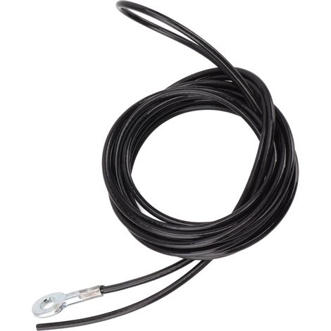 Câble de poulie en acier noir, réglable et résistant, pour appareils de musculation et entraînement à domicile, 4 m / 13,1 pi (1/5)
