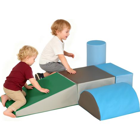 Module de motricité pour bébé 5 pièces, au style coloré et moderne, parcours de motricité en mousse EPE pour enfants d'âge préscolaire, multicolore (1/5)