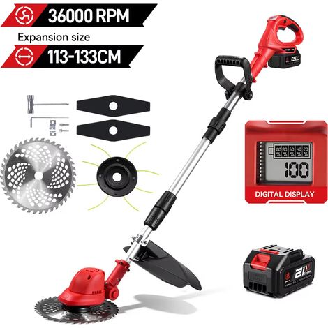 Tagliaerba Elettrico da 4000W, 36.000 giri/min, Tagliabordi a Batteria, Attrezzo da Giardino Elettrico con 1 Batteria Makita da 18V